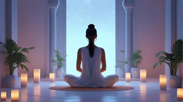 Meditating person