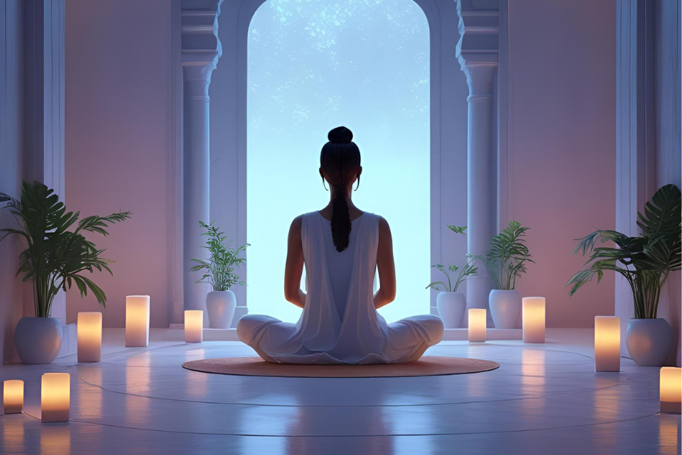 Meditating person